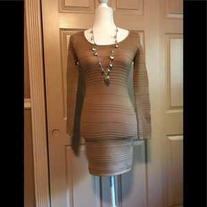 Knit form fitting mini dress